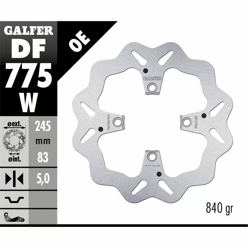 Galfer DF775W Brake Disco Wave Fixed