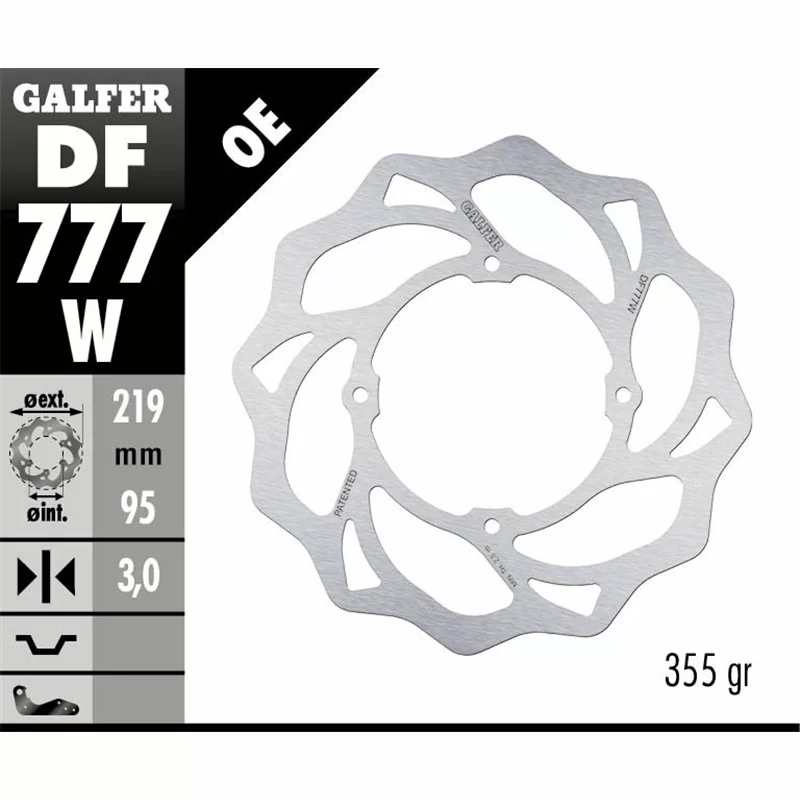 Galfer DF777W Bremsscheibe Wave Fixiert