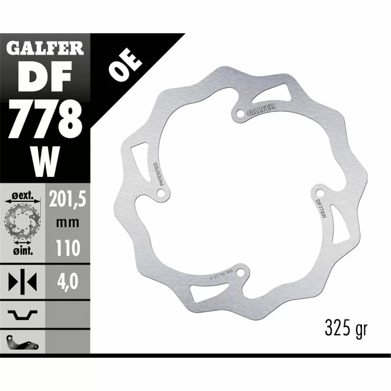 Galfer DF778W Bremsscheibe Wave Fixiert