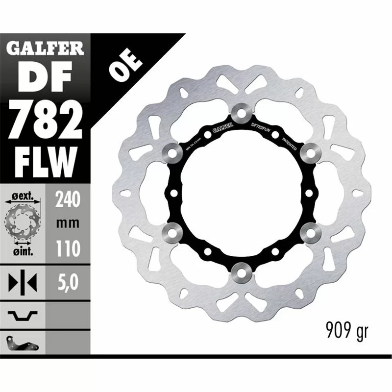 Galfer DF782FLW Brake Disc Wave Floating