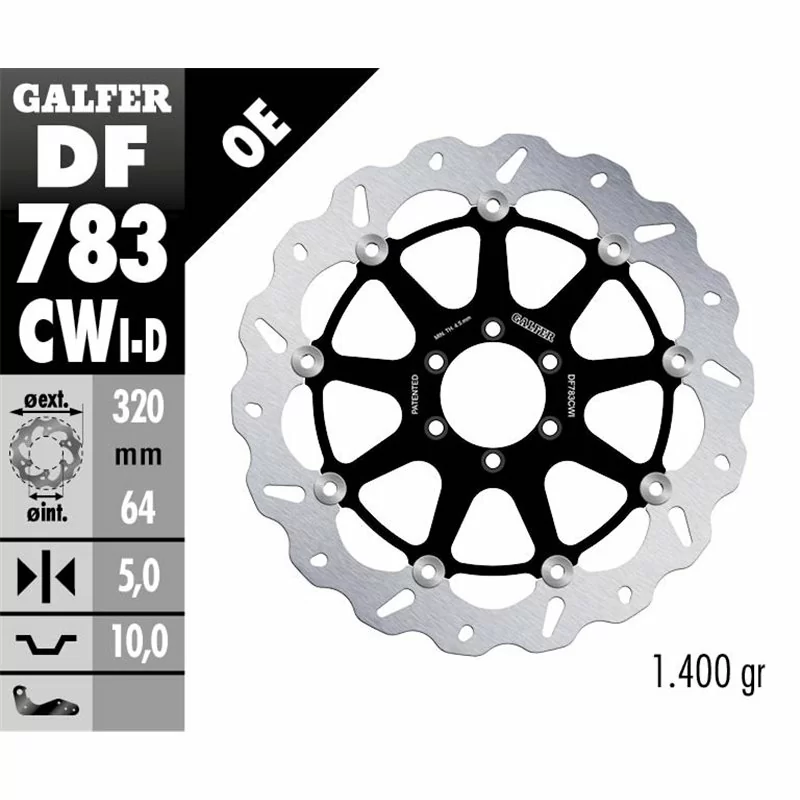 Galfer DF783CWI Brake Disc Wave Floating