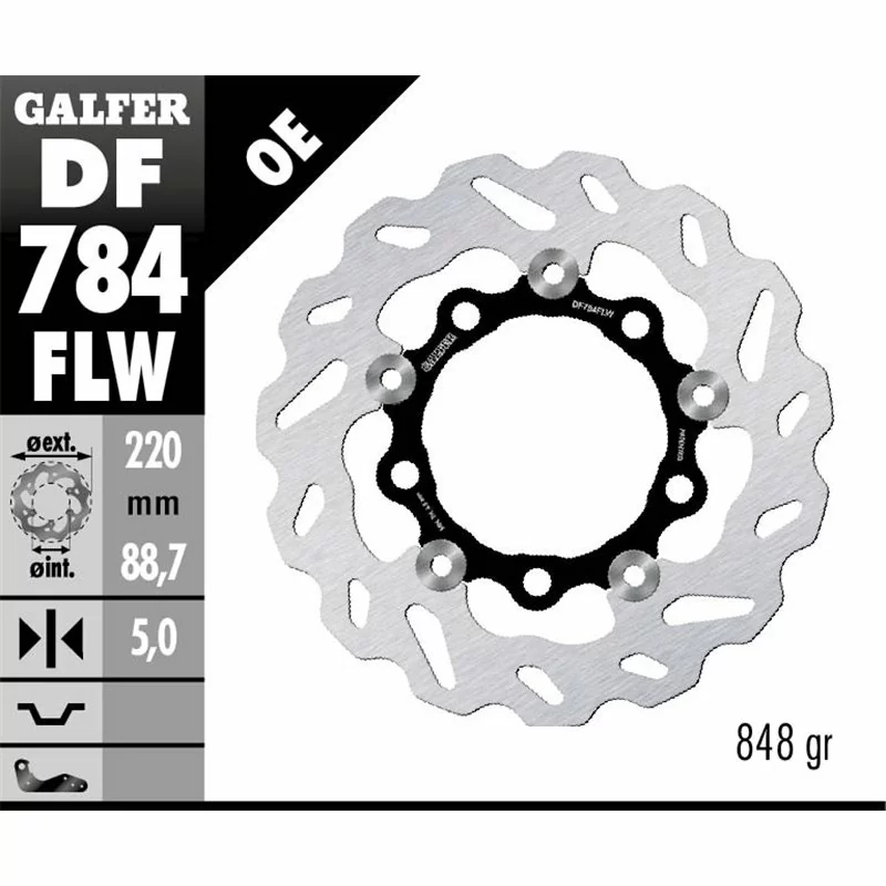 Galfer DF784FLW Disque de Frein Wave Flottant