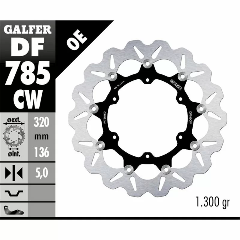 Galfer DF785CW Bremsscheibe Wave Schwimmend