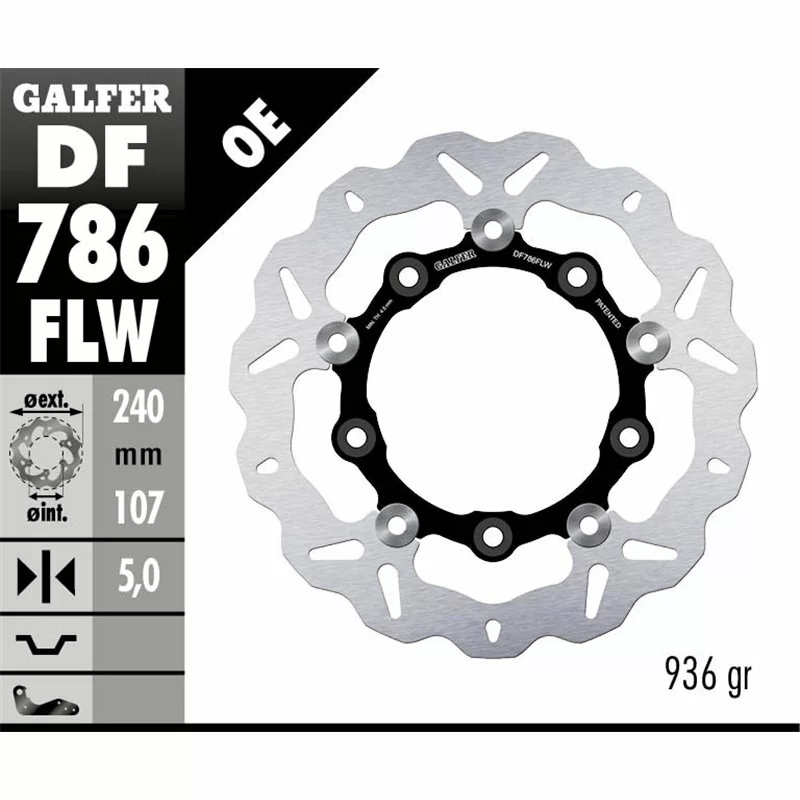 Galfer DF786FLW Bremsscheibe Wave Schwimmend