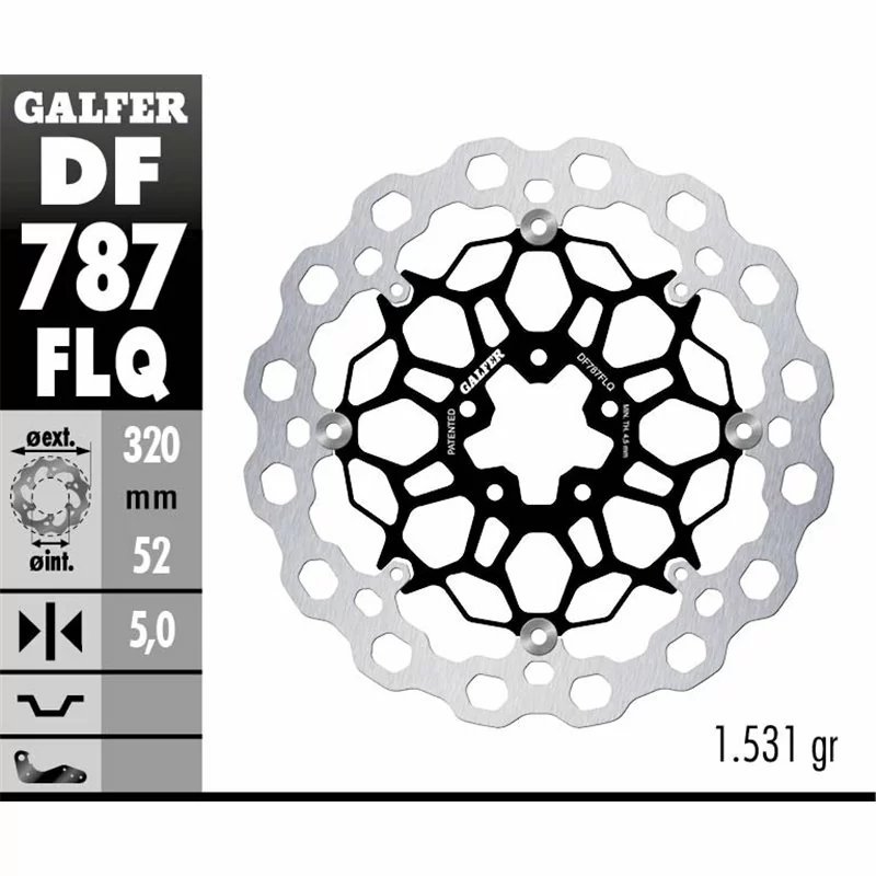 Galfer DF787FLQ Bremsscheibe Wave Schwimmend