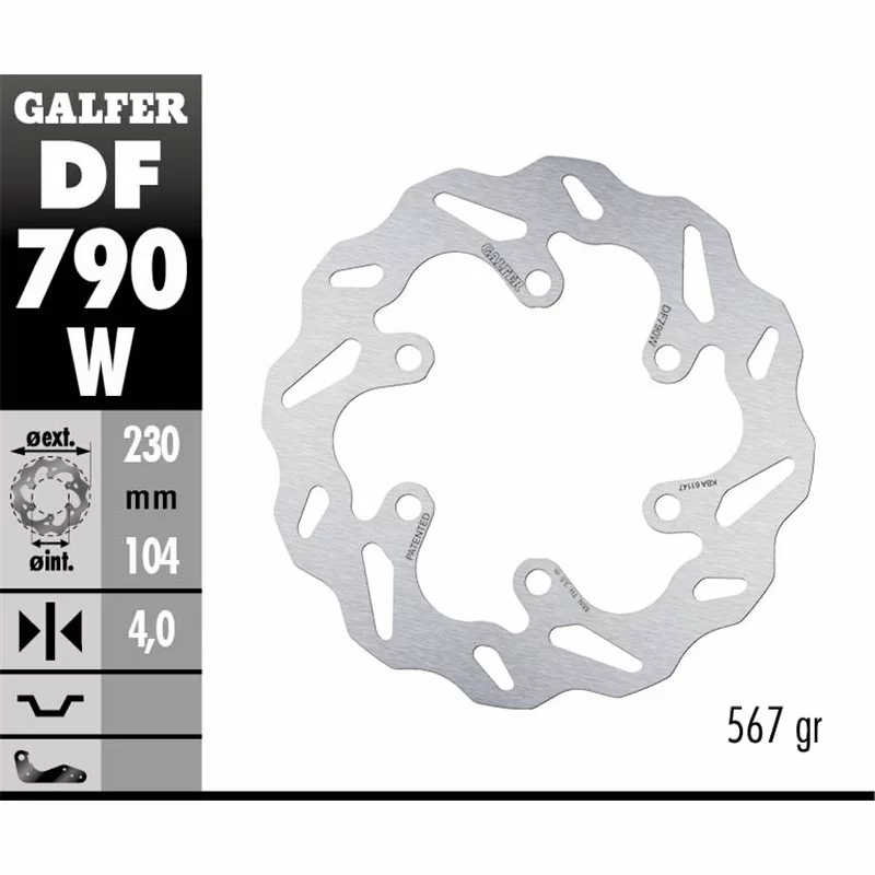 Galfer DF790W Brake Disco Wave Fixed