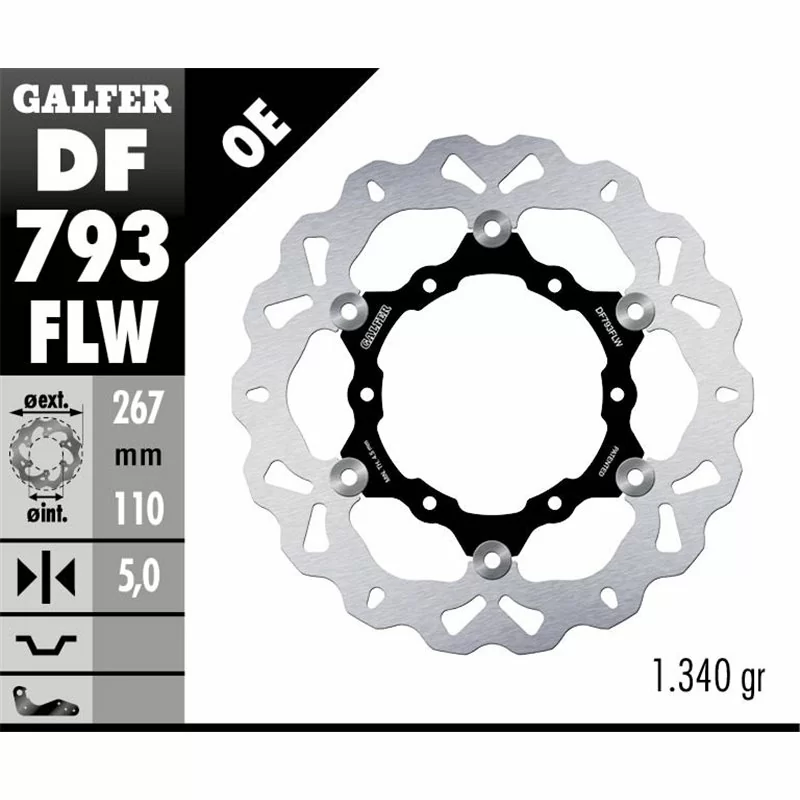 Galfer DF793FLW Brake Disc Wave Floating