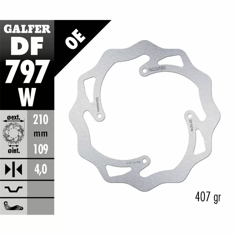 Galfer DF797W Bremsscheibe Wave Fixiert