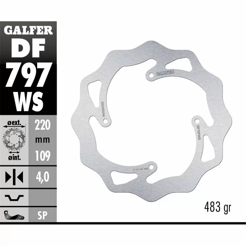 Galfer DF797WS Bremsscheibe Wave Fixiert