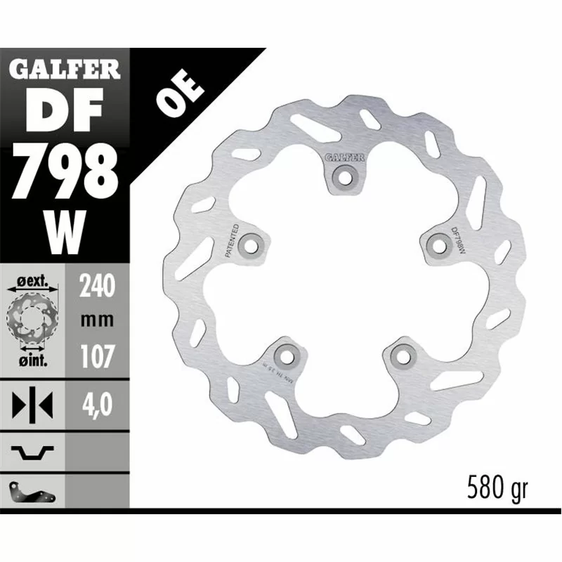 Galfer DF798W Brake Disco Wave Fixed