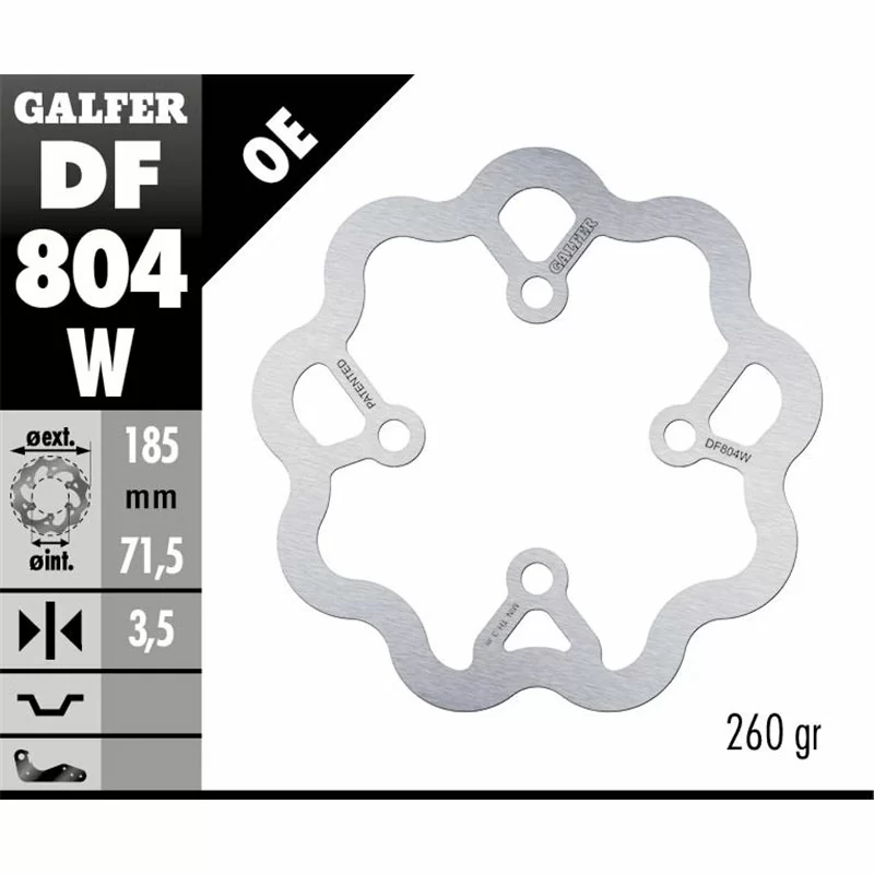 Galfer DF804W Disco Freno Wave Fisso