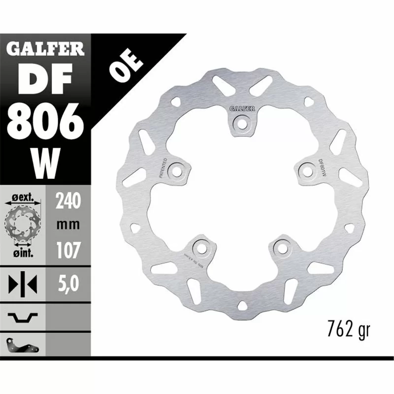 Galfer DF806W Bremsscheibe Wave Fixiert