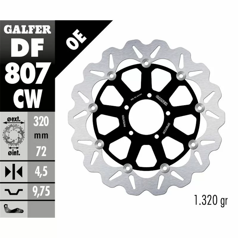 Galfer DF807CW Brake Disc Wave Floating