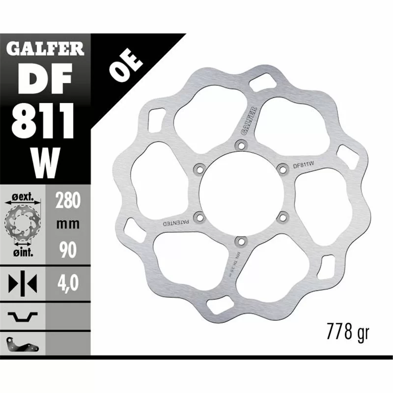 Galfer DF811W Bremsscheibe Wave Fixiert