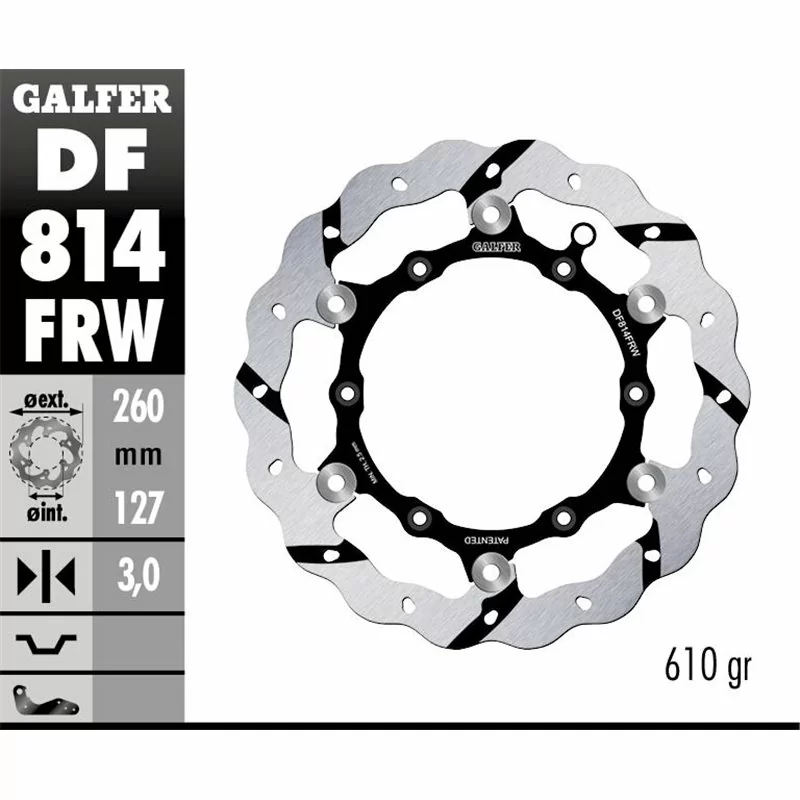 Galfer DF814FRW Brake Disc Wave Floating