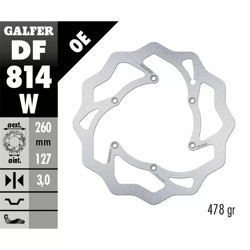 Galfer DF814W Bremsscheibe Wave Fixiert