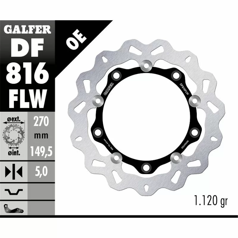 Galfer DF816FLW Bremsscheibe Wave Schwimmend