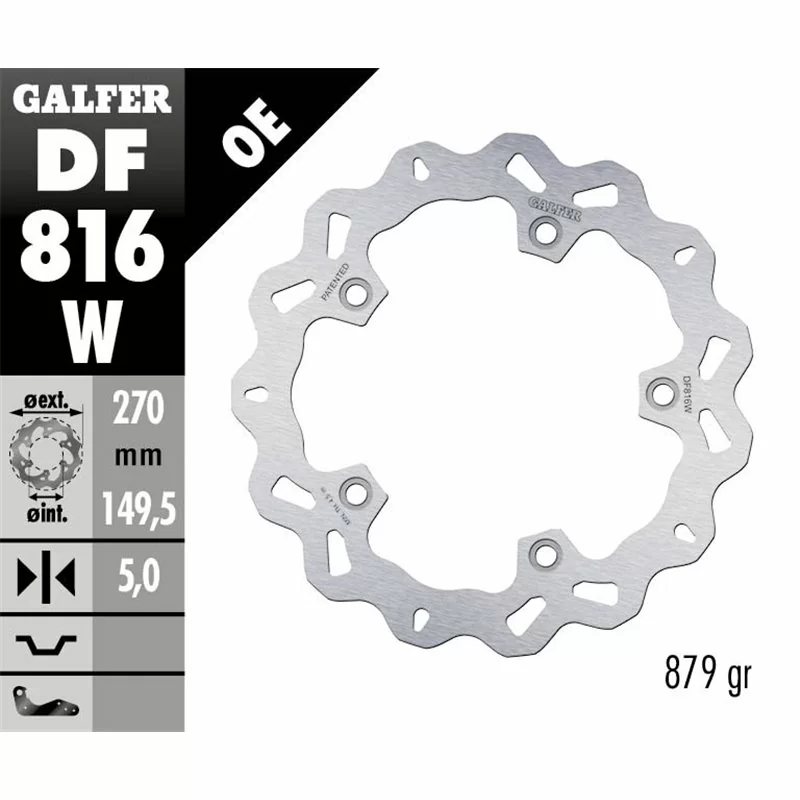 Galfer DF816W Brake Disco Wave Fixed