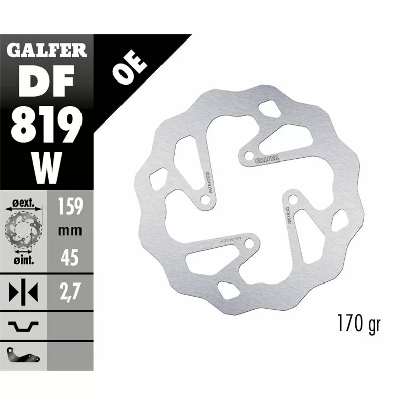 Galfer DF819W Disque De Frein Wave Fixe