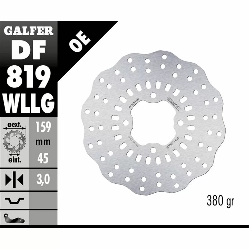 Galfer DF819WLLG Brake Disco Wave Fixed