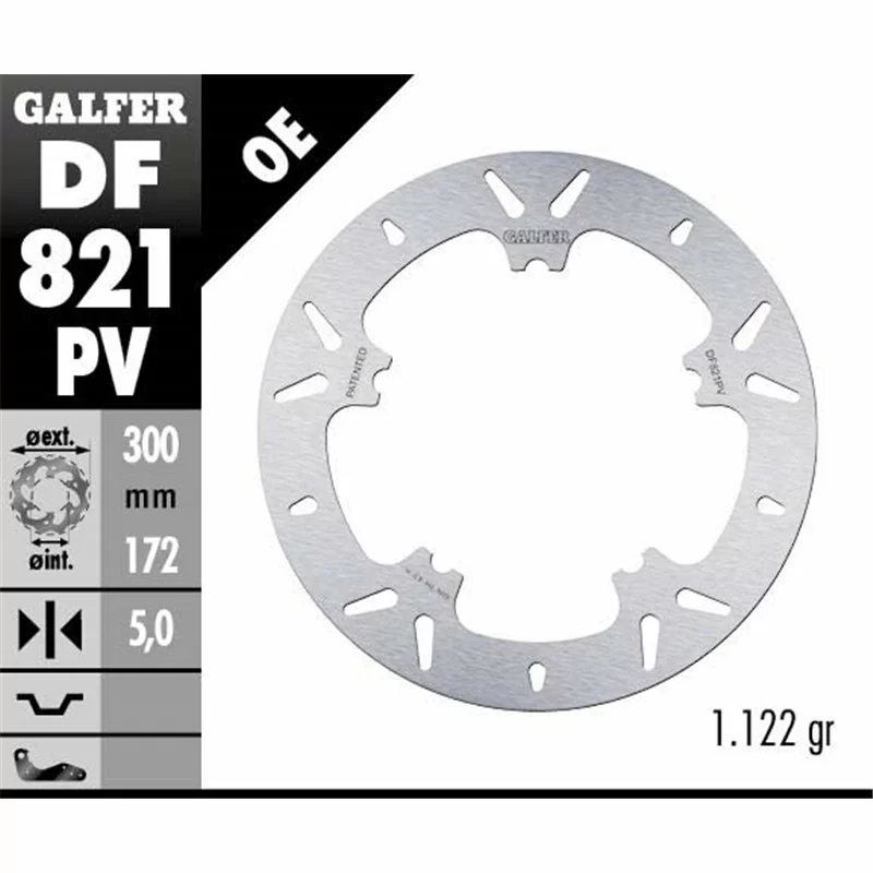 Galfer DF821PV Bremsscheibe Wave Track