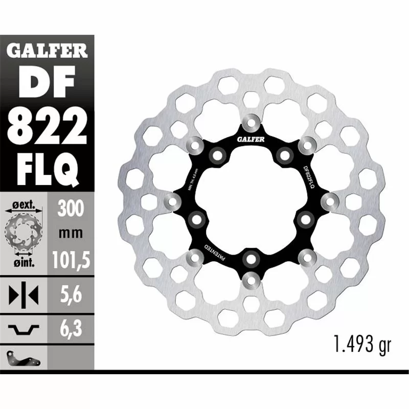 Galfer DF822FLQ Bremsscheibe Wave Schwimmend