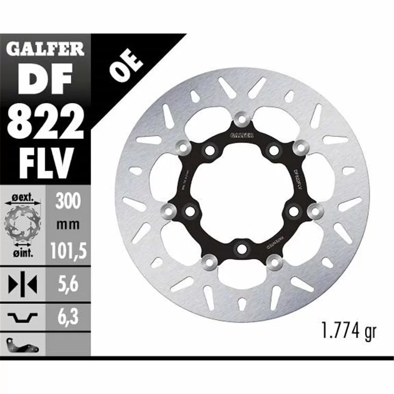 Galfer DF822FLV Bremsscheibe Wave Schwimmend