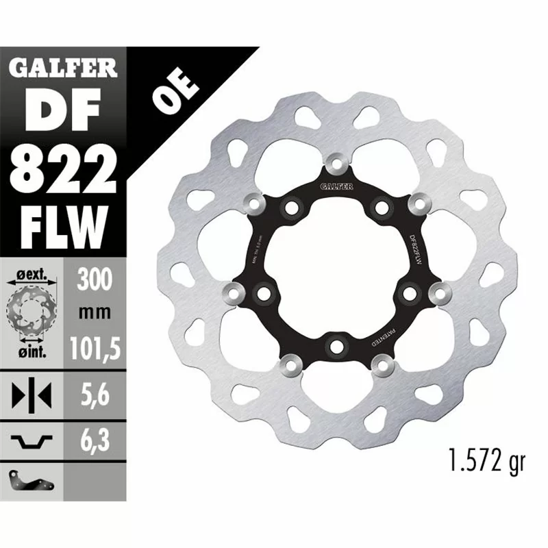 Galfer DF822FLW Bremsscheibe Wave Schwimmend