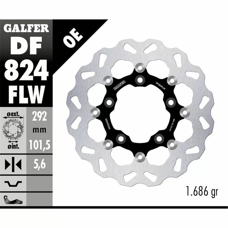 Galfer DF824FLW Bremsscheibe Wave Schwimmend