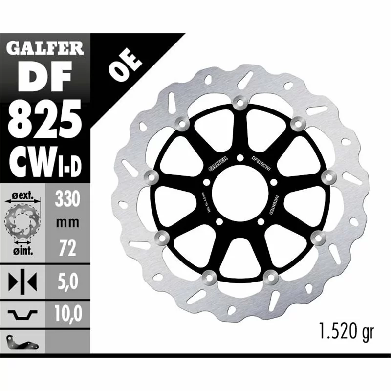 Galfer DF825CWI Bremsscheibe Wave Schwimmend