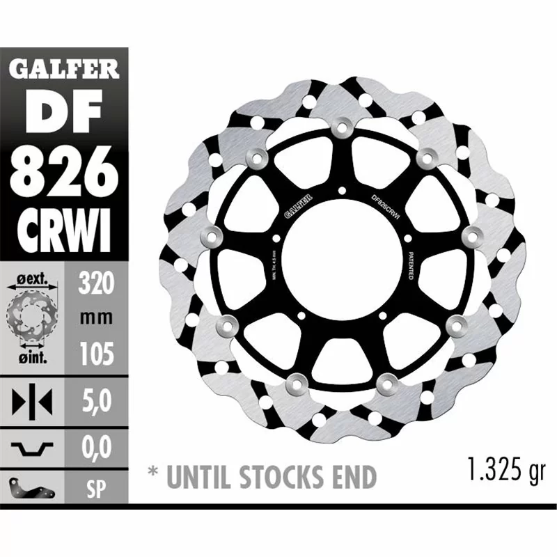 Galfer DF826CRWI Brake Disc Wave Floating