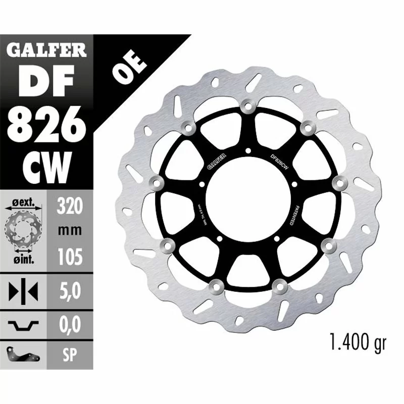 Galfer DF826CW Bremsscheibe Wave Schwimmend