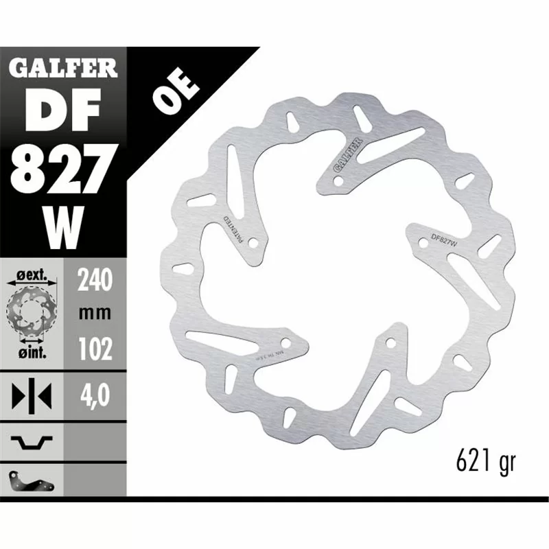 Galfer DF827W Brake Disco Wave Fixed