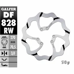 Galfer DF828RW Bremsscheibe Wave Fixiert