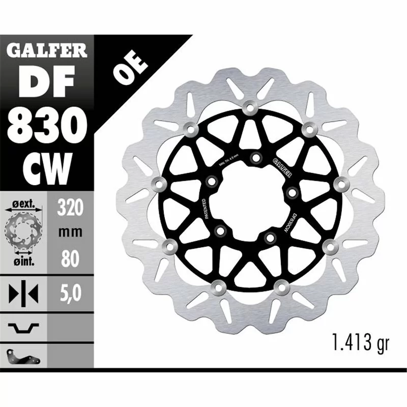 Galfer DF830CW Disco de Freno Wave Flotante