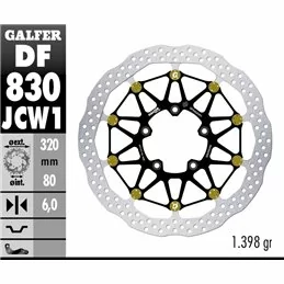 Galfer DF830JCW1G03 Bremsscheibe Wave Floatech