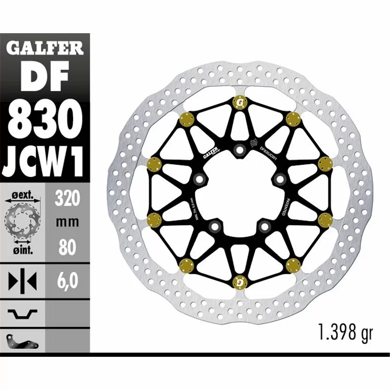 Galfer DF830JCW1G03 Bremsscheibe Wave Floatech