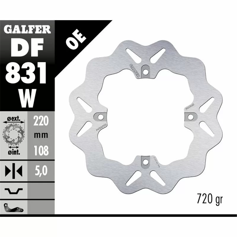 Galfer DF831W Brake Disco Wave Fixed