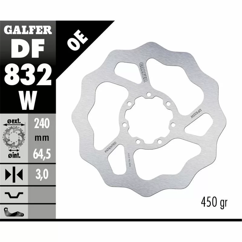 Galfer DF832W Disco Freno Wave Fisso