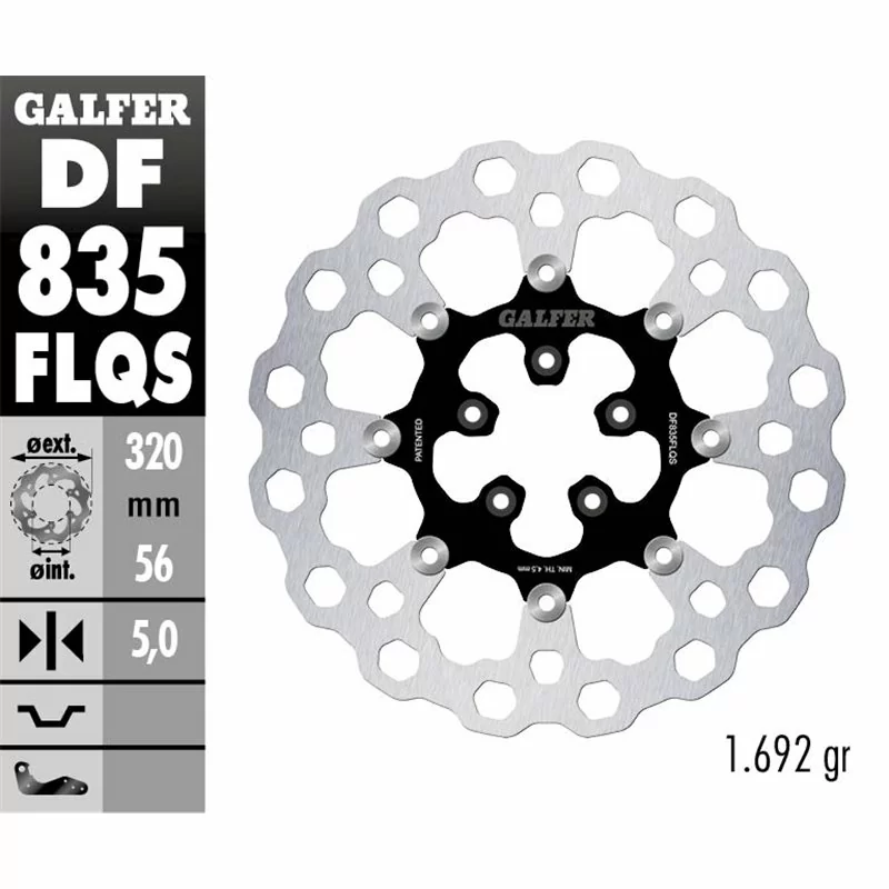 Galfer DF835FLQS Brake Disc Wave Floating