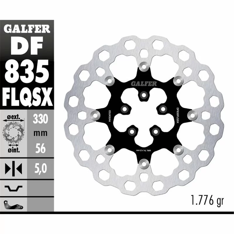 Galfer DF835FLQSX Bremsscheibe Wave Schwimmend