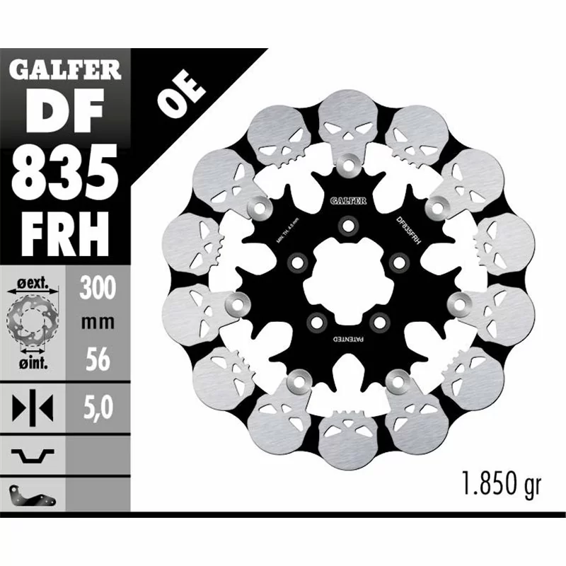 Galfer DF835FRH Bremsscheibe Wave Schwimmend