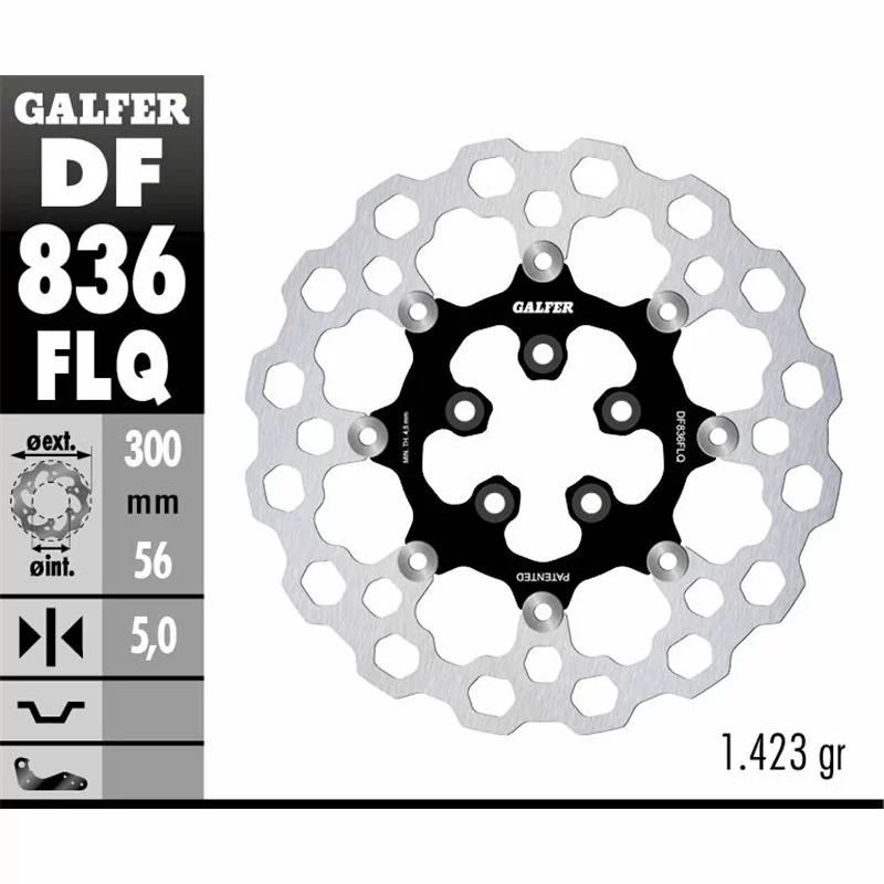 Galfer DF836FLQ Bremsscheibe Wave Schwimmend