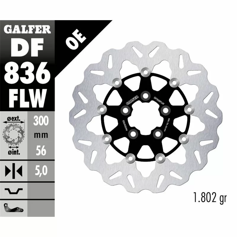 Galfer DF836FLW Bremsscheibe Wave Schwimmend