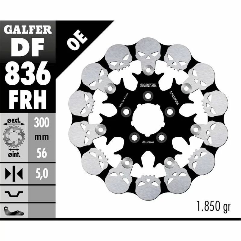 Galfer DF836FRH Bremsscheibe Wave Schwimmend