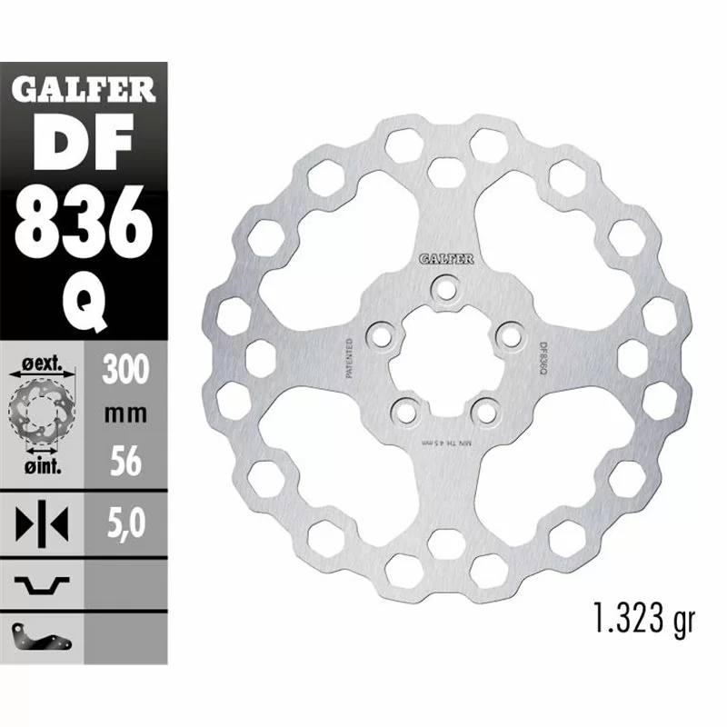 Galfer DF836Q Disque De Frein Wave Fixe