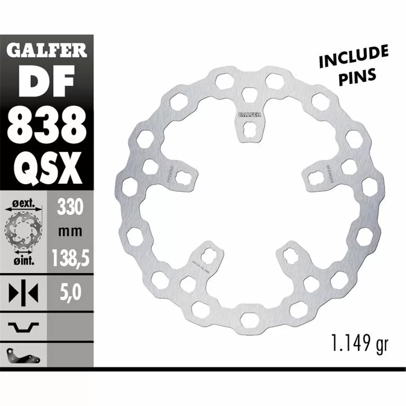 Galfer DF838QSX Bremsscheibe Wave Fixiert