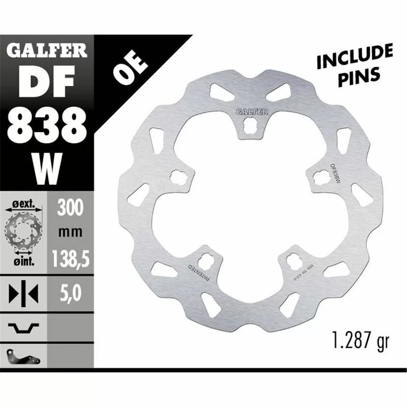 Galfer DF838W Bremsscheibe Wave Fixiert