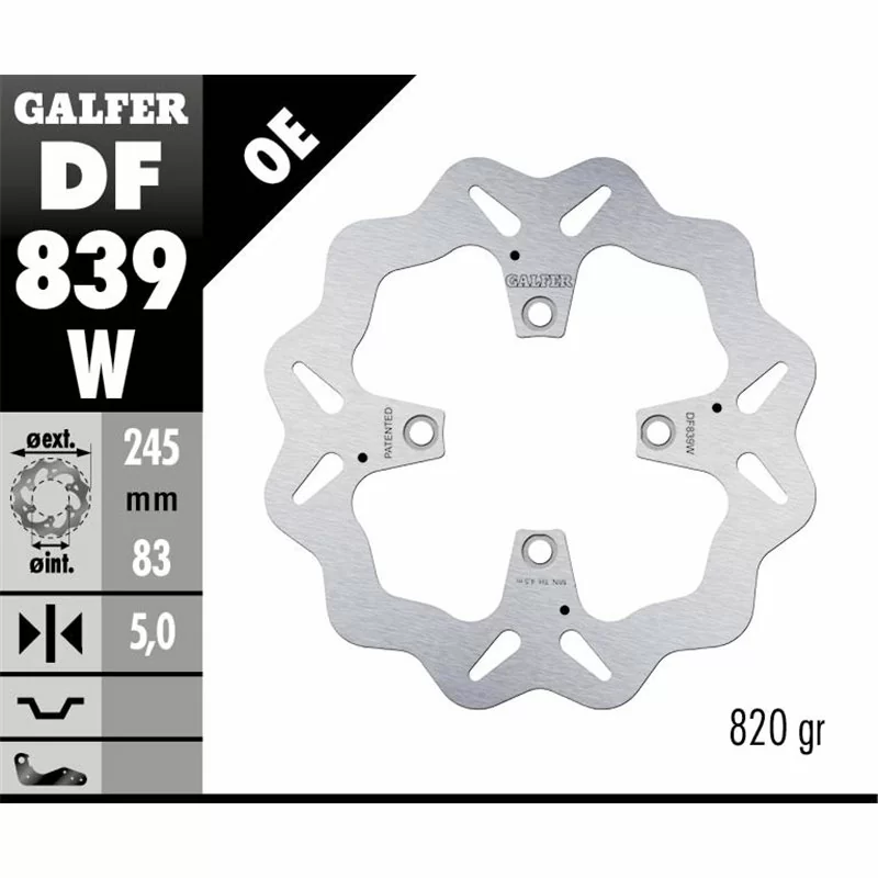 Galfer DF839W Disco Freno Wave Fisso