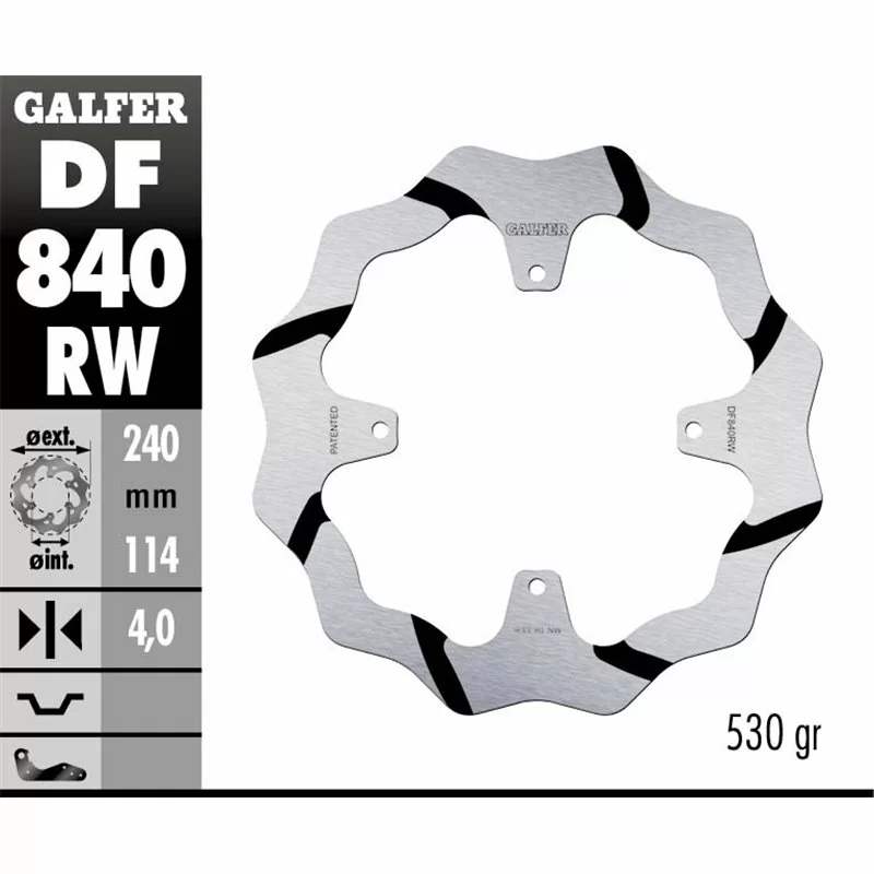 Galfer DF840RW Brake Disco Wave Fixed